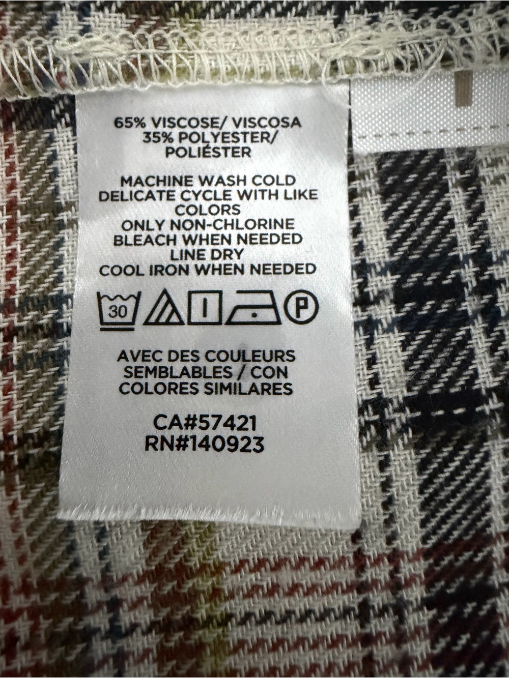 LOFT Plaid Button-Down Midi Babydoll Shirt Dress SP Dark Academia Preppy Fall - Picture 7 of 9